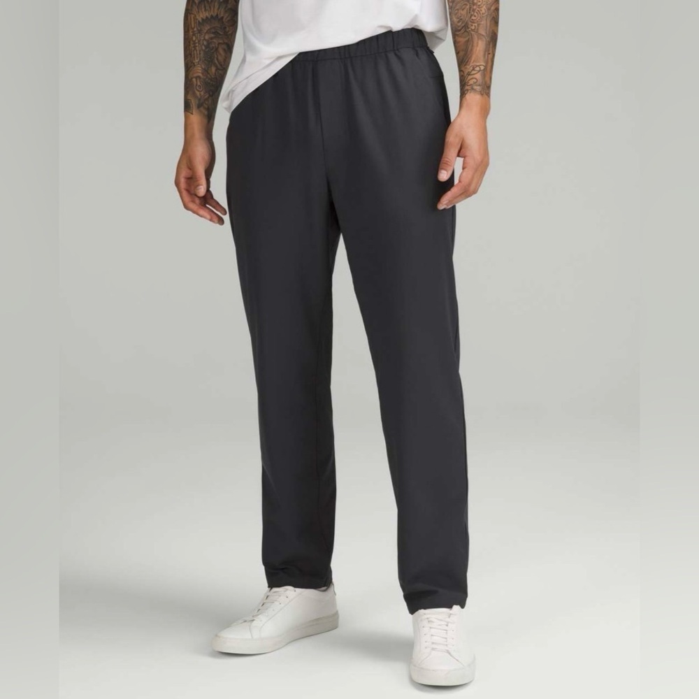 Lululemon ABC Warpstreme Pull-On Pant Men’s Medium Obsidian Relaxed Tapered Fit - Picture 2 of 11